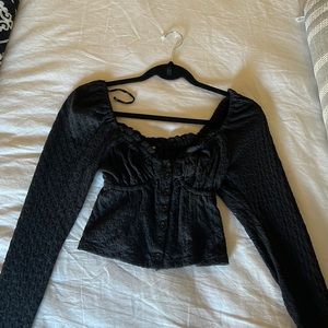 Free people black blouse
